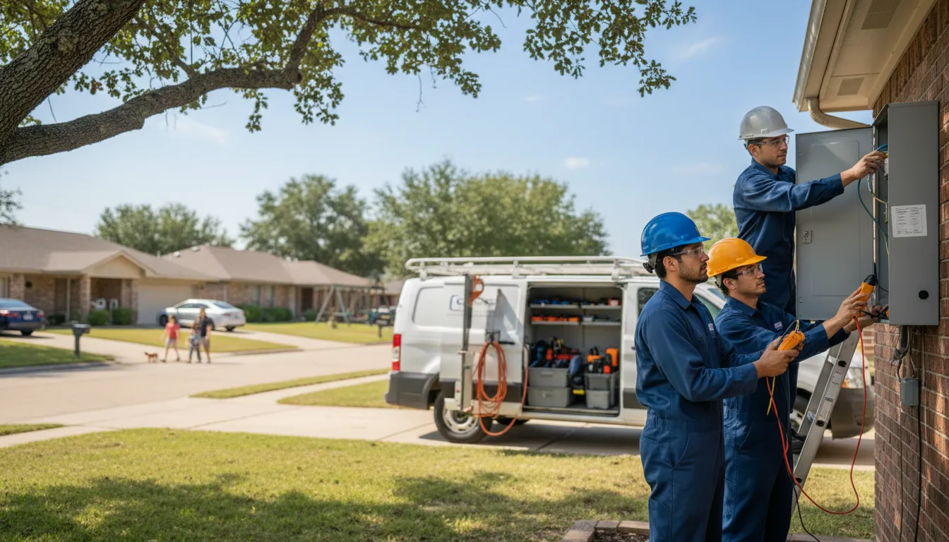 Certified electrician providing emergency electrical services in Burkburnett, TX